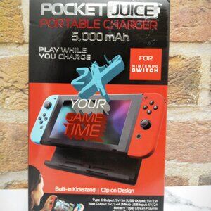 Pocket Juice 5000mAh Portable Charger Power Bank for Nintendo Switch
